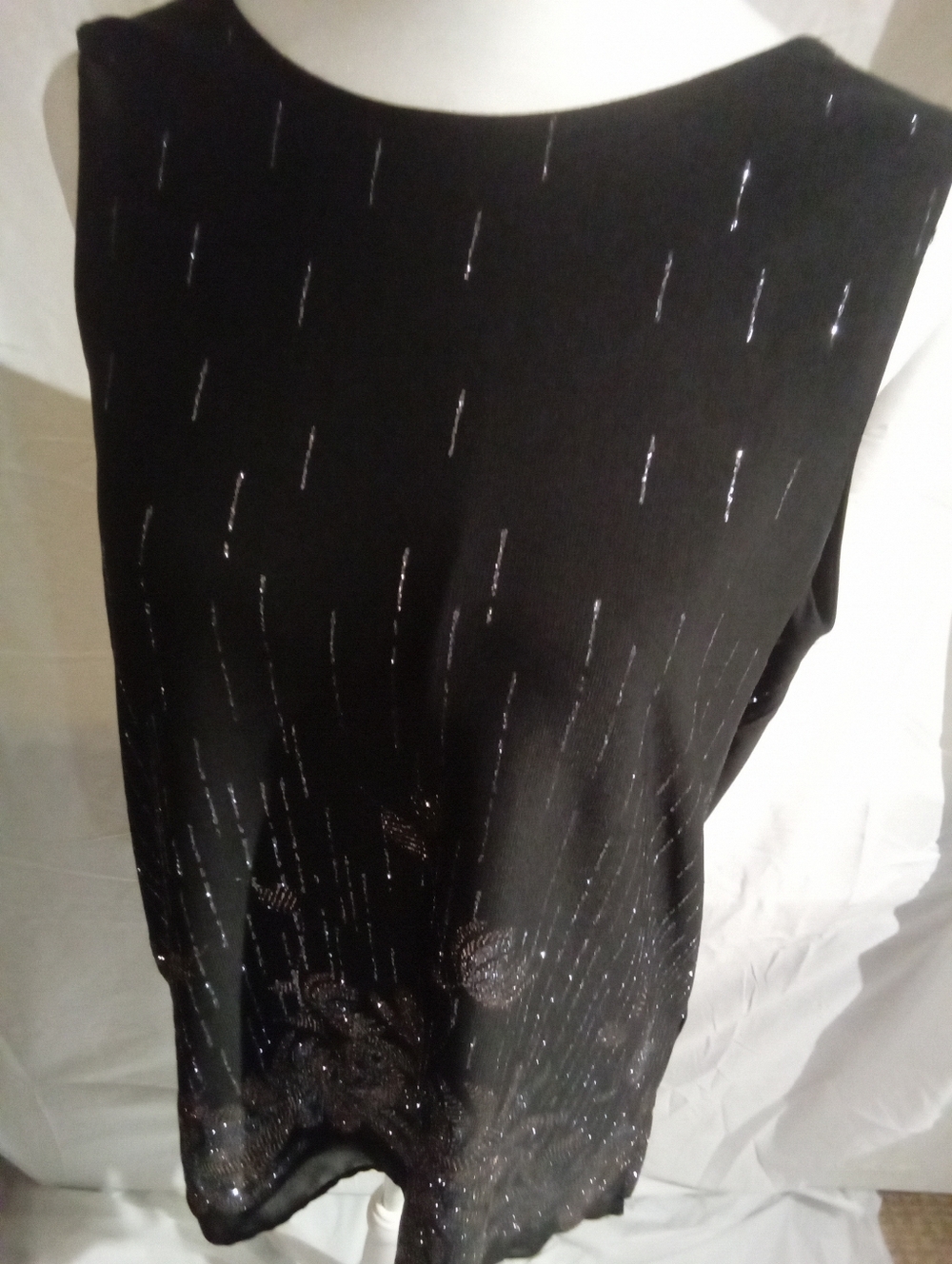 Debenhams Black Sequin Embellished Sleeveless Blouse 12 View 5